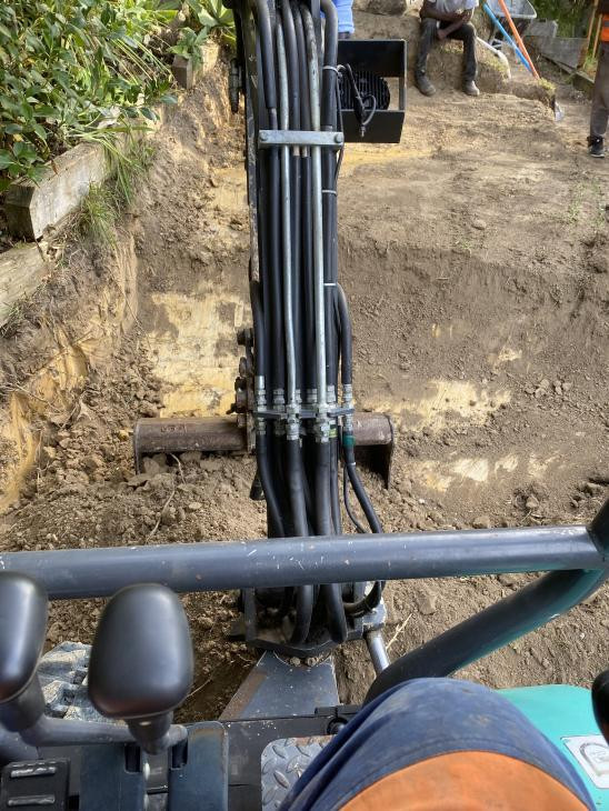 Terrace transformation underway.