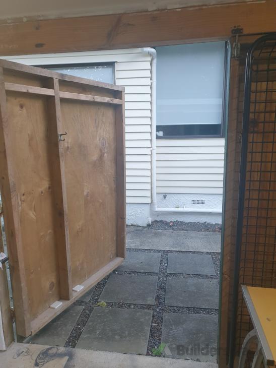 Framing and Installation of ranch slider ( 616686) Builderscrack