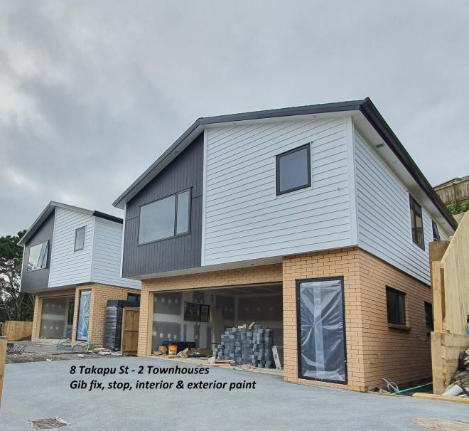 2 houses - Gib fix, stop, interior and exterior painting