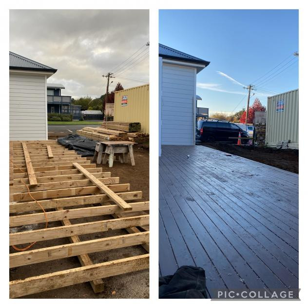 New Deck before and after
