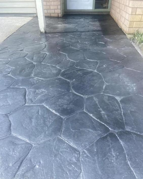 Stamped Concrete with Oxide