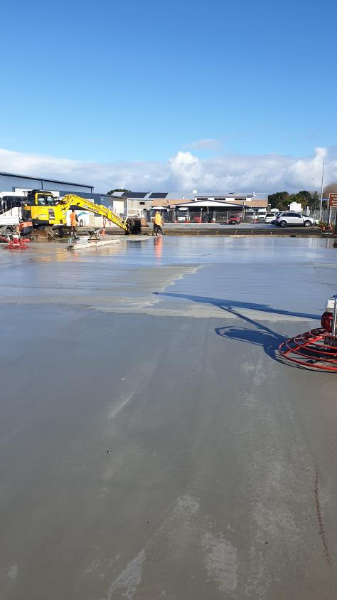 Concrete pour underway