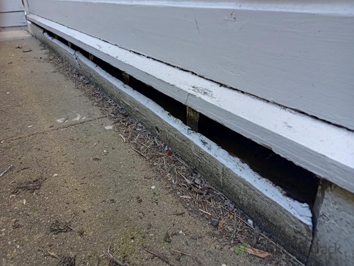 Weatherboard and baseboard replacement, window head flashing install