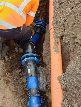 PE Water Main Connection