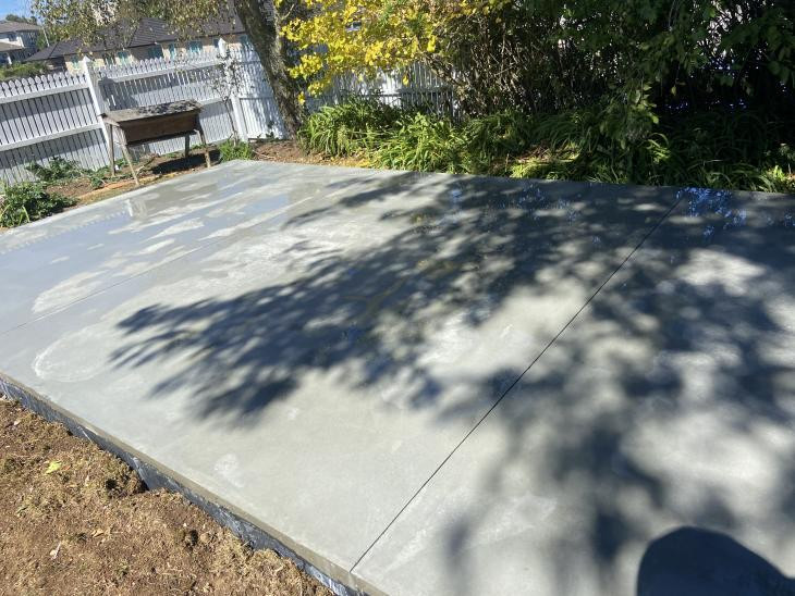 Concrete pad for cabin