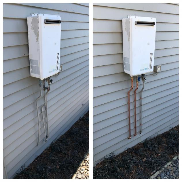 Gas water heater - Tidy up