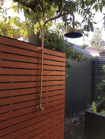 External shower install