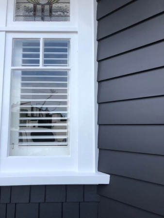 Finished product of windows 2 undercoats and 2 top coats