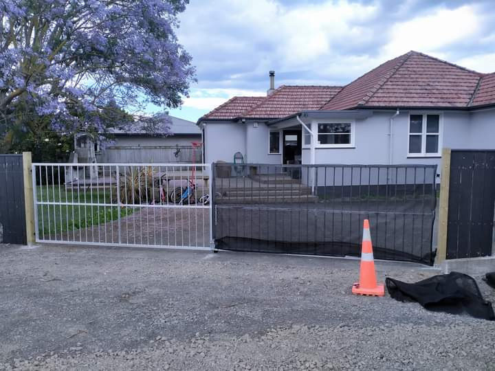 Swing gates installed. Aluminum
