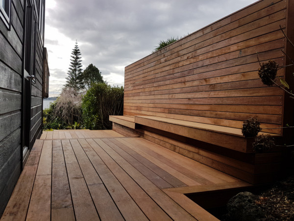 Kwila Decking, seating and privacy screen