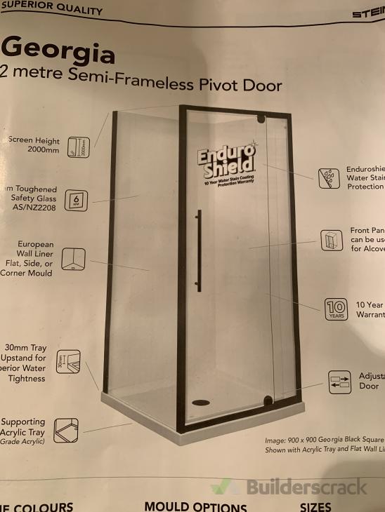 Remove and install corner shower and new mixer shower head ( 743139