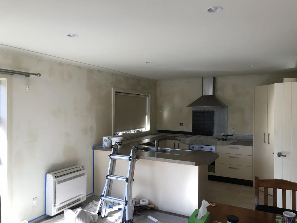 Prep in Kitchen -Plastering and Painting