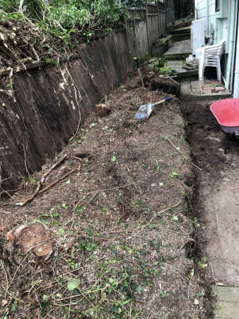 Before .Redone the whole back area and add a knee fence