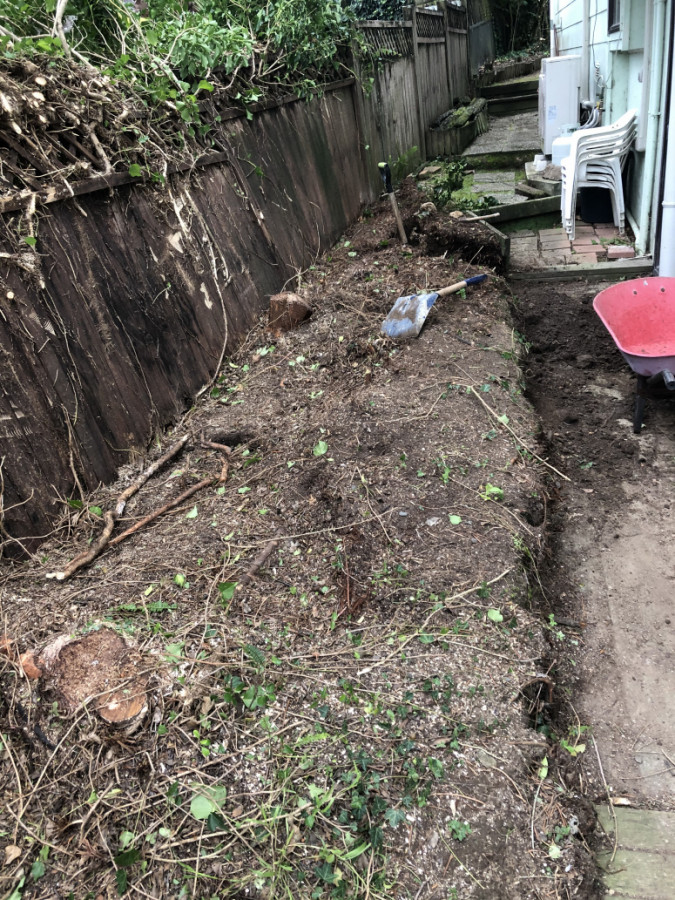Before .Redone the whole back area and add a knee fence