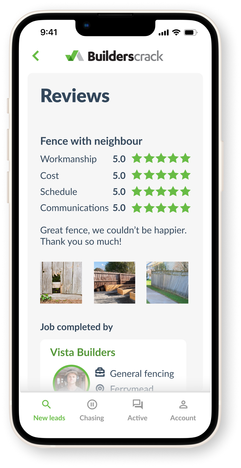 reviews on mobile app